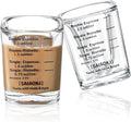Shot Glasses Measuring Cup Set 2PACK Espresso Shot Glasses Liquid Heavy Glass by SAIAOKJ