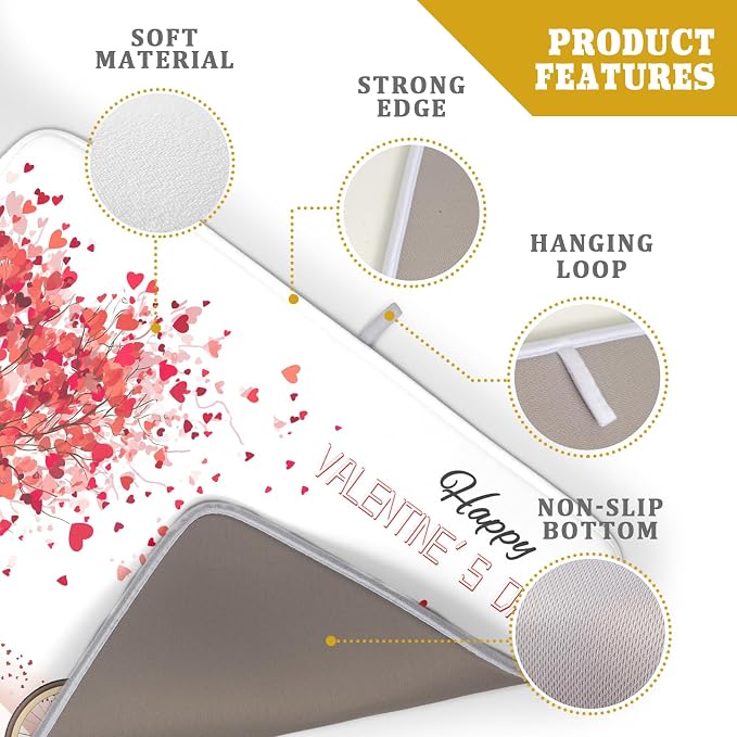 Romantic Valentine's Day Dish Drying Mat - Image 4