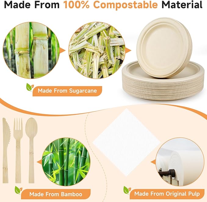 Compostable Disposable Dinnerware Set - Image 3