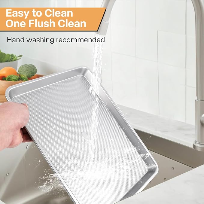 3-Piece Non-Stick Baking Sheet Set | PFOA/PFOS/PTFE-Free, 0.8mm Heavy-Duty Steel - Image 9