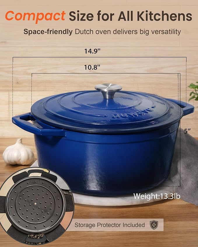 Nuwave 6QT Healthy Enameled Cast Iron Dutch Oven Pot - Image 9