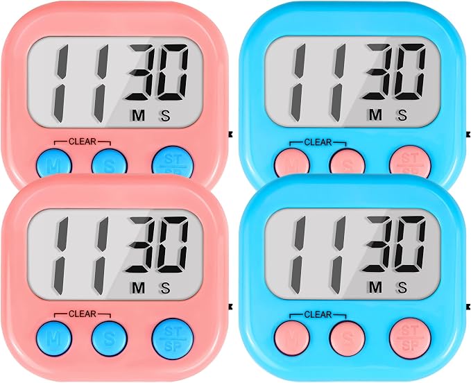 Timer for Kids Teachers Digital Kitchen Timers for Cooking Large Magnetic by AOUCE