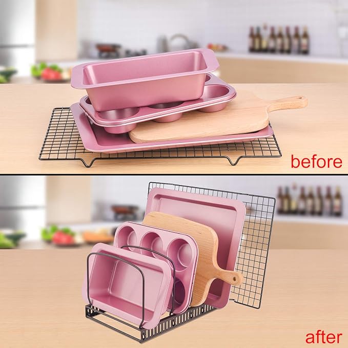 Toplife 10+ Bakeware Organizer Rack - Image 3