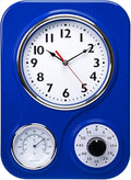 Lily's Home - 9.5 Inch x 12.5 Inch- Retro Kitchen Wall Clock, Vintage Wall Clock by LilysHome