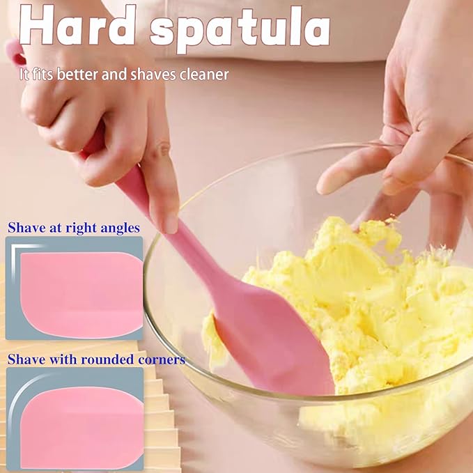 8 Pieces Silicone Spatulas, 11 inch Heat-Resistant Non-stick Spatulas - Image 3