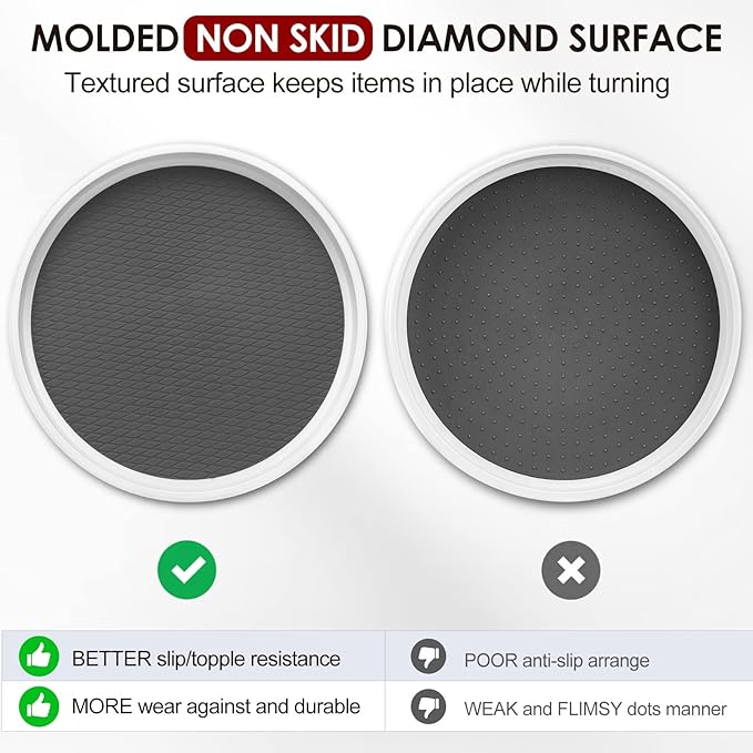 Set of 4, 10 Inch Non-Skid Lazy Susan Organizers - Image 3