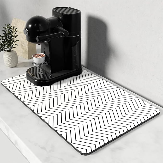 Rnivvi Coffee Mat, Hide Stain Rubber Backed Absorbent Dish Drying Pad by Rnivvi