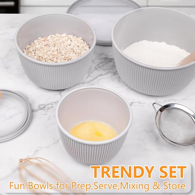 BoxedHome Nesting Plastic Mixing Bowls, BPA-Free Plastic, Microwave and - Image 6