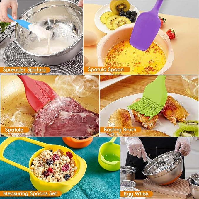 CHAREADA Mixing Bowls with Airtight Lids, Size 4.5, 0.7 qt, Fit - Image 8