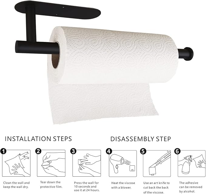 Paper Towel Holders-Blcak, Paper Towels Rolls - Image 6