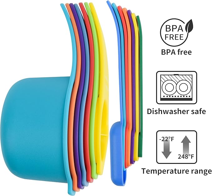 Measuring Cups and Spoons Set 15, 7 Plastic Measuring Cup Spoon Set, 7 Spice - Image 7