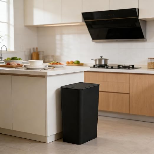 Compact Push-in Trash Can with Lid - Image 8