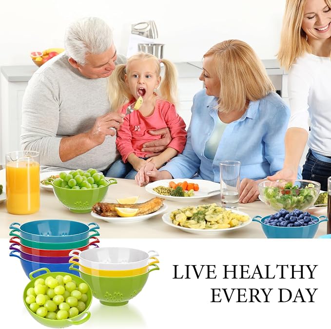 4 Pack Small Colander for Kitchen Mini Plastic Strainer Dish Safe for Veggies - Image 6