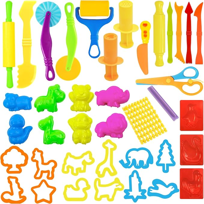 Playdough Tools Set, Creative Play Dough Accessories by AWNOGKUEToys