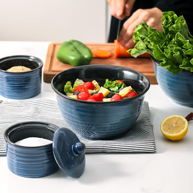 Hasense Ceramic Soup Bowls Set of 4, 40 Ounce Large Cereal Bowls - Image 2