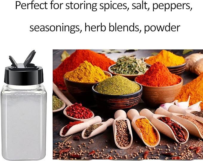 24 Pack 4oz Clear Plastic Spice Jars - Image 5