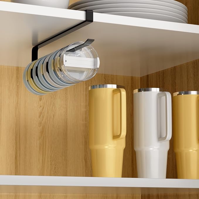 Quehun 2 PCS Tumbler Lid Organizers, Ample Lid Capacity Up to 30 Lids, No - Image 5