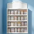 Chunful Vintage Spice Jar Wooden Rack Green White Vines Spice Shelf by Chunful