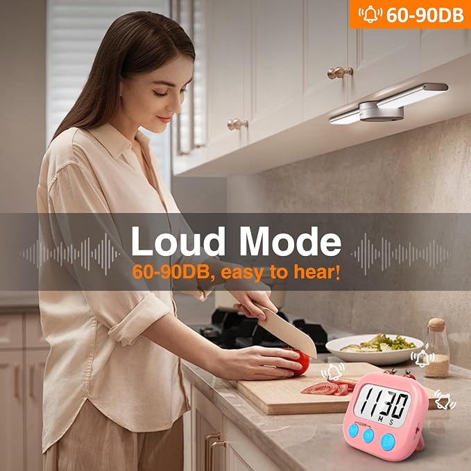 2 Pack Kitchen Timers Loud Ring Digital Timers - Image 2