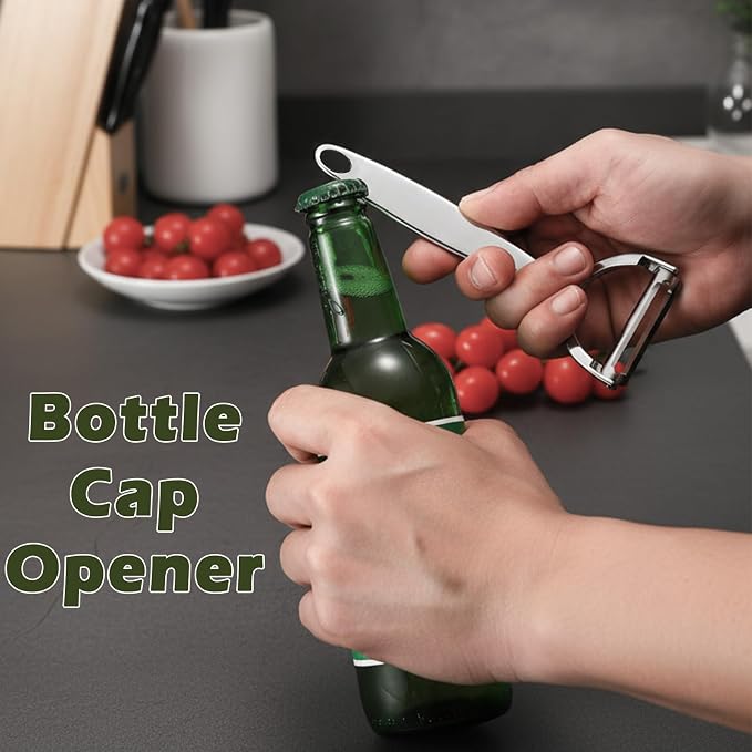 Vegetable Peeler with Bottle Opener, Stainless Steel, Razor-Sharp Blade - Image 3