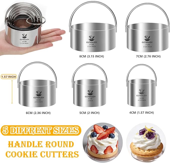 Cookie Cutters, Round Biscuit Cutter Set - Image 2