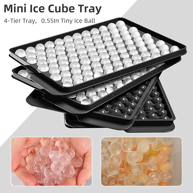 WIBIMEN Mini Ice Cube Trays, 0.55” Tiny Pebble Ice - Image 7