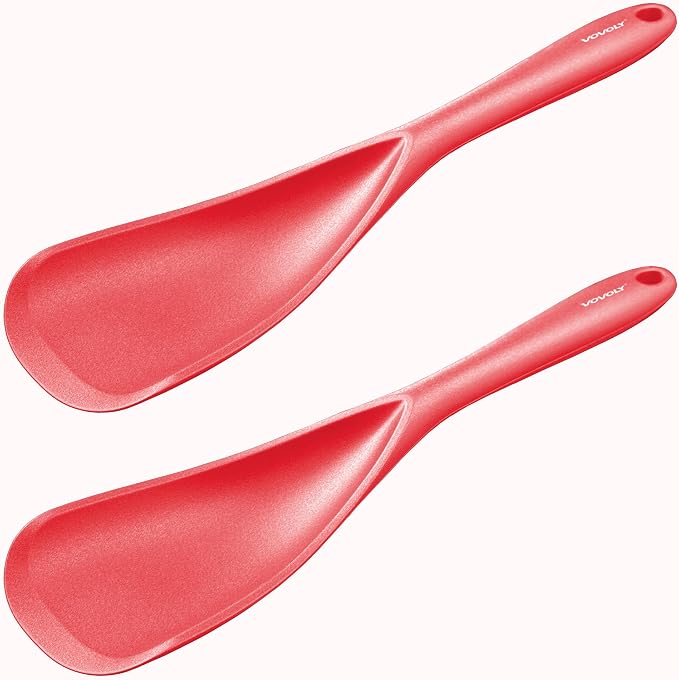 Cooking Spoon for Nonstick Cookwares, VOVOLY Silicone Spoon for Mixing by VOVOLY