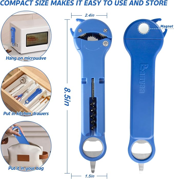 7 in 1 Jar Opener Bottle Opener and Wine Opener - Image 5