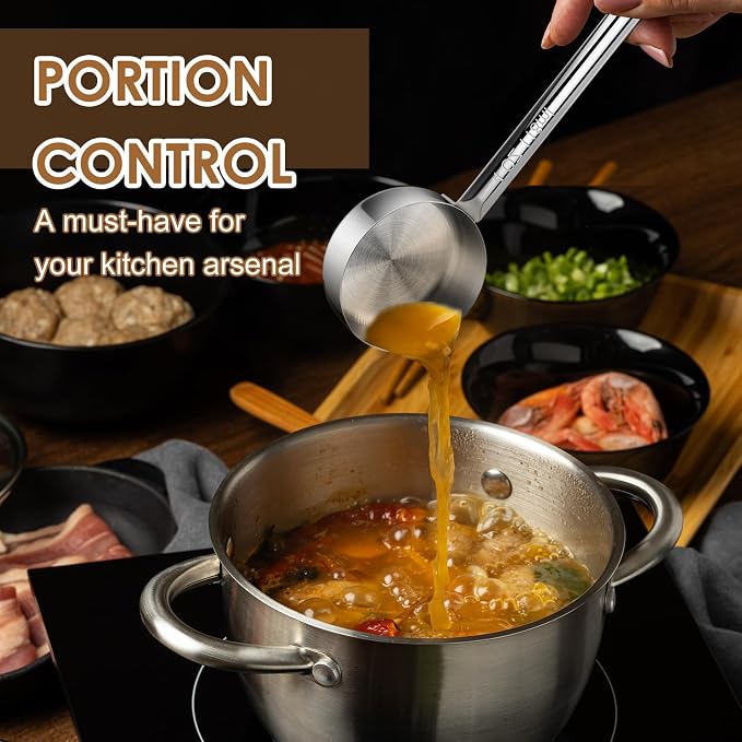 4 Ounce Stainless Steel Portion Control Ladle Spoon - Image 6