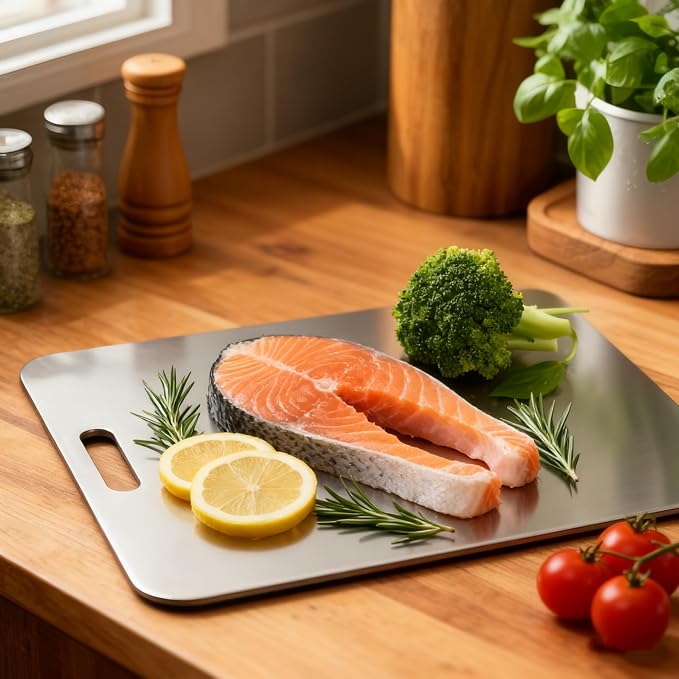 4PCS Titanium Cutting Board Set of 4 – 100% Pure Titanium Double-Sided Chopping - Image 7