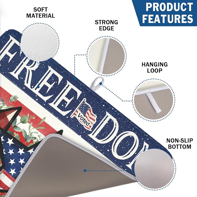 4th of July Dish Drying Mat 24x18 Inch, Patriotic Drying Mat - Image 3