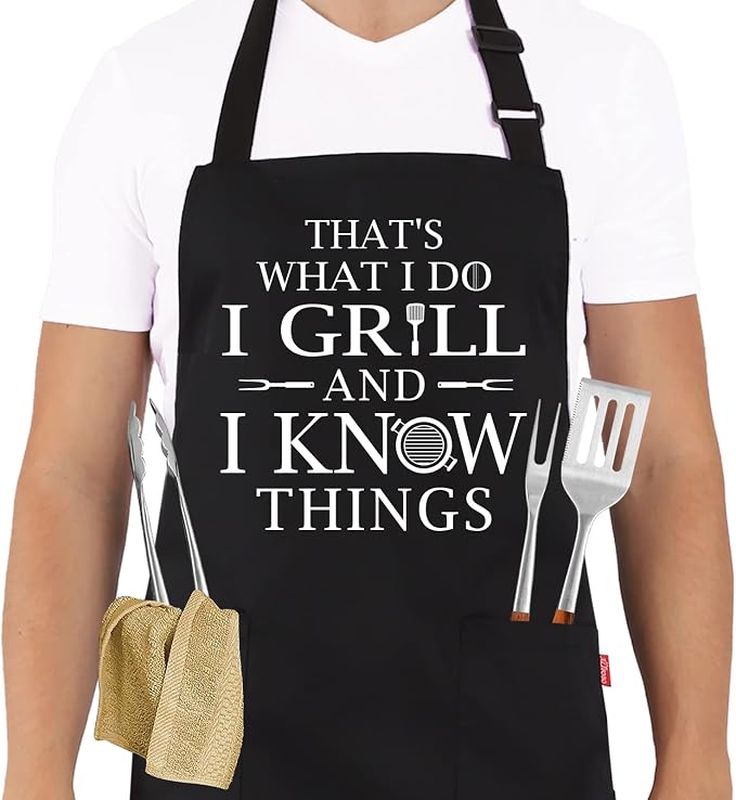 Funny Grilling Aprons for Men by ALIPOBO