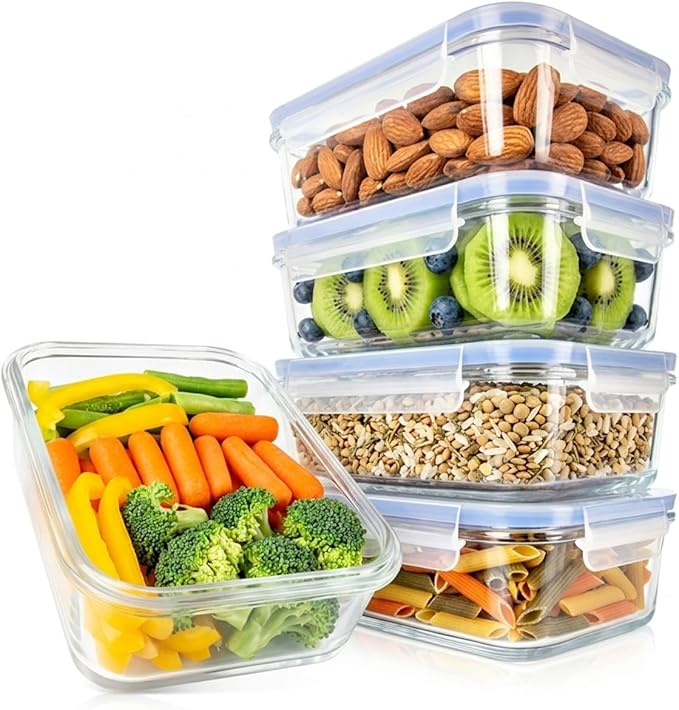 NutriChef 10-Piece Glass Food Containers by NutriChef%E2%84%A2Kitchen