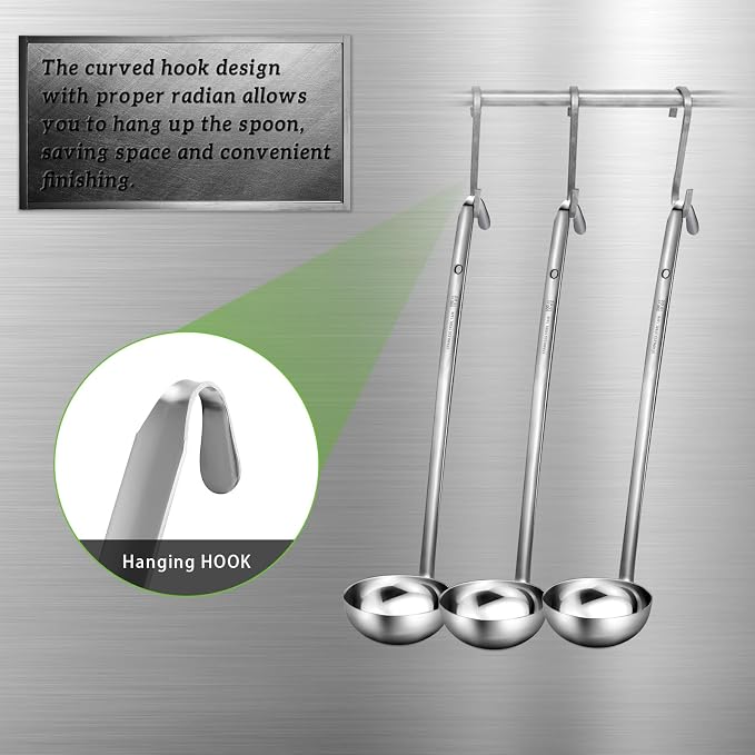 meekoo Stainless Steel Ladle Soup Handle Ladle - Image 4