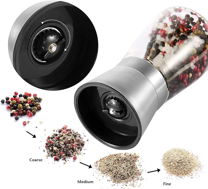 Gulex Pepper Grinder Pepper Mill, Salt Grinder Refillable, Adjustable, - Image 7