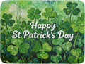 St Patricks Day Lucky Clover Dish Drying Mat by Aytipun