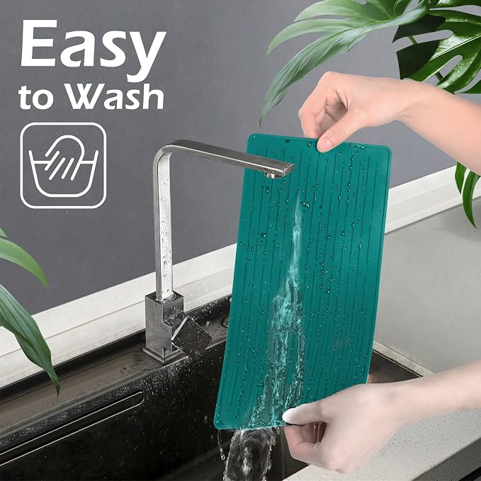 GeeRic Dish Drying Mats, Heat-resistant Silicone Mat - Image 4