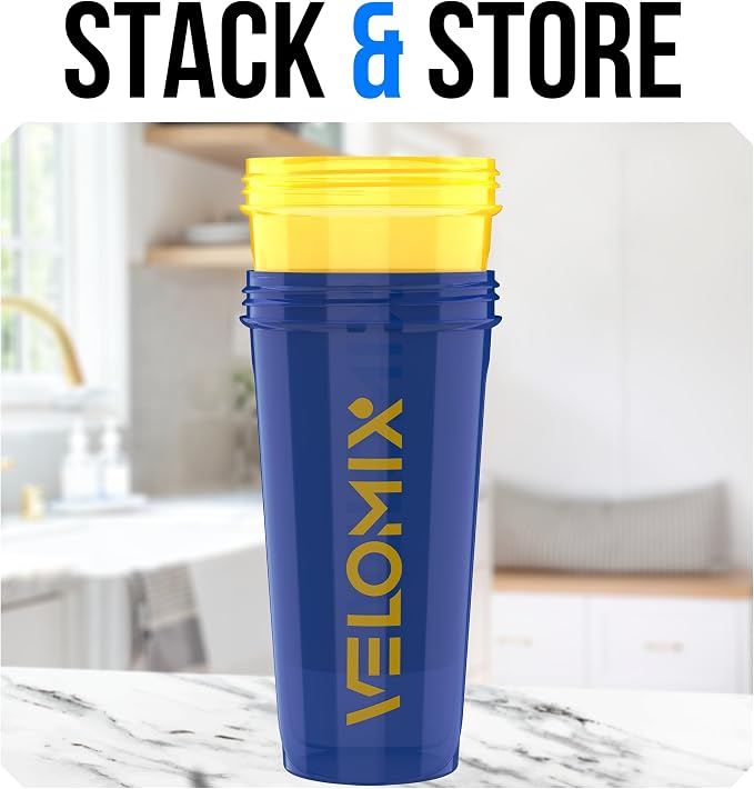 VELOMIX -2 Pack- 28 oz Protein Shaker Bottles - Image 6