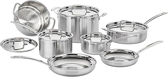 Cuisinart 12-Piece MultiClad Pro Triple Ply Stainless Stainless Steel Pots and by Cuisinart
