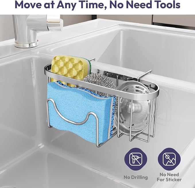 SWTYMIKI Sponge Holder for Kitchen Sink - Image 6