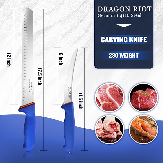 DRAGON RIOT Carving Knife Set for Meat 12 Inche Meat Slicing Knife and Boning - Image 7