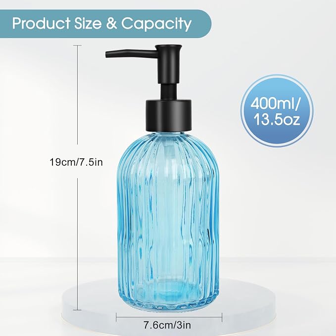 Topsky Stripe Glass Soap Dispenser - Image 5