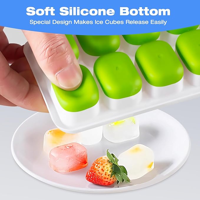 RAIN SPIRIT Ice Cube Trays, 2 Pack Durable Stackable Ice Trays - Image 5