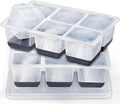 Ice Cube Trays 2 Pack, JRISBO Large Silicone Ice Cube Molds by Jrisbo
