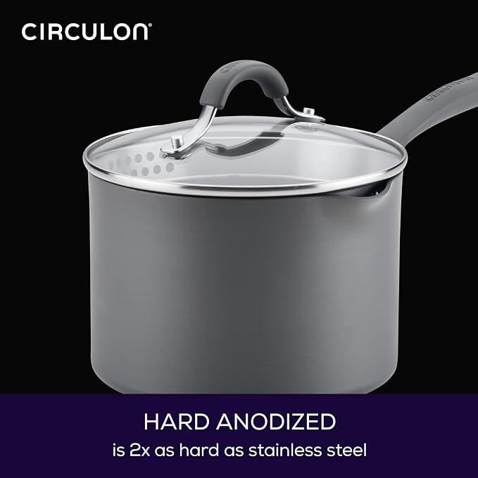 Circulon Radiance Hard-Anodized Nonstick Saucepan, Durable Nonstick Cookware - Image 6