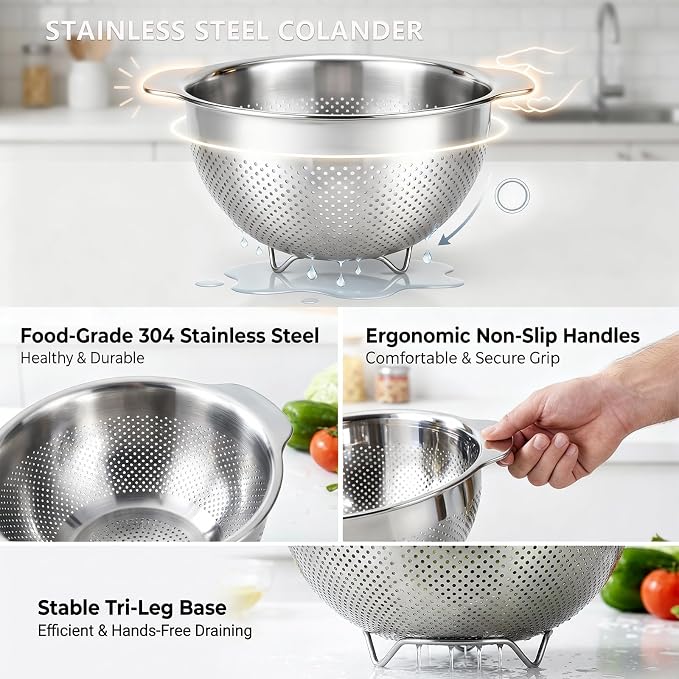 Pasta Strainer with Handle - Image 6