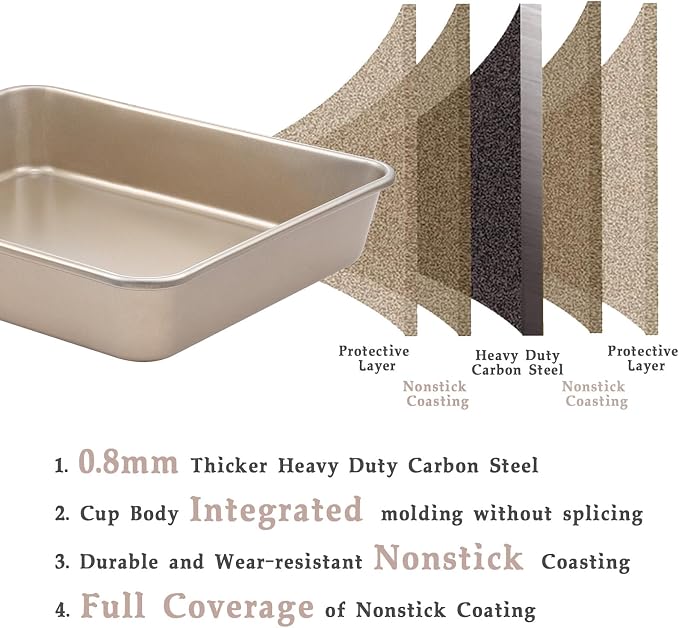 12" x 10" Cookie Sheet Pan Set, 2 Pack Nonstick Baking Sheets, Commercial - Image 7