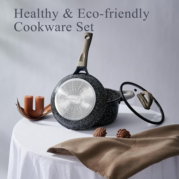 Ceramic Cookware Set 22 Piece Nonstick Pots and Pans Set Non Stick Kitchen - Image 8