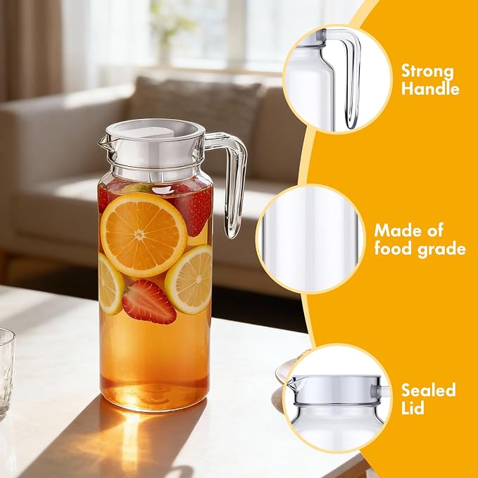 Didaey 4 Pcs Acrylic Water Pitcher - Image 3