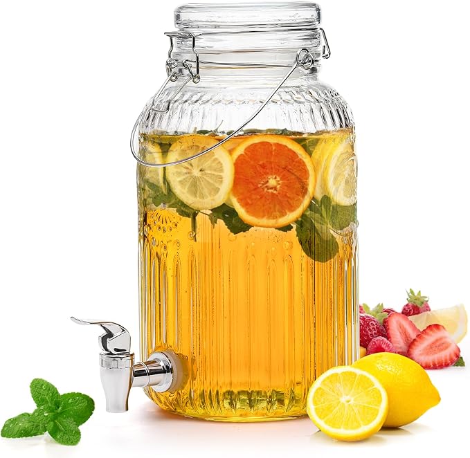 Kingrol 1 Gallon Glass Drink Dispenser by Kingrol